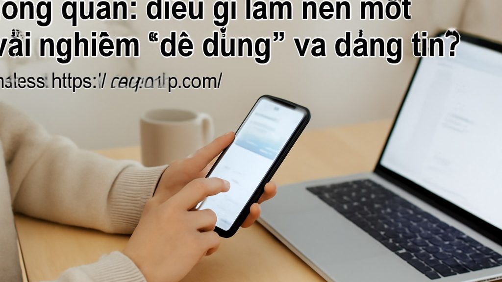 Tổng quan: điều gì làm nên một trải nghiệm “dễ dùng” và đáng tin? Minh họa: Tổng quan: điều gì làm nên một trải nghiệm “dễ dùng” và đáng tin?